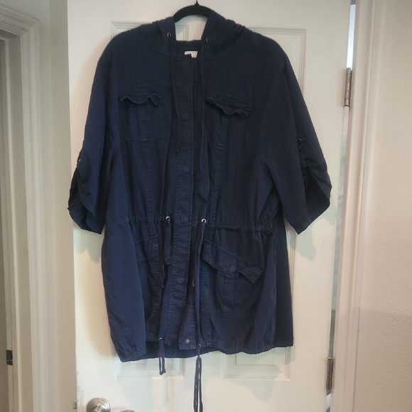 torrid Jackets & Blazers - NWOT Torrid Sz 4 Navy Lightweight Shacket (Shirt Jacket) Layering Piece